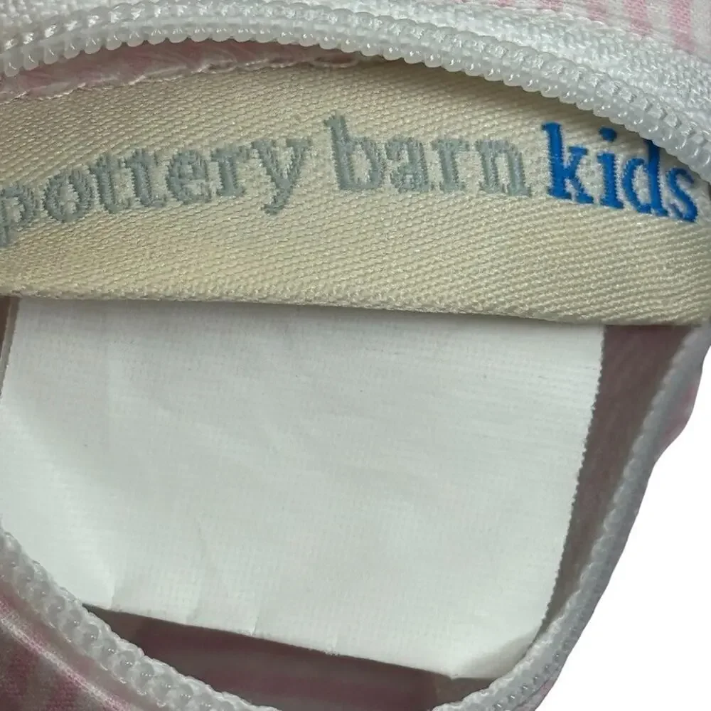 Pottery Barn Kids Pink Green Letter E Initials Pillow Cover Sham 16